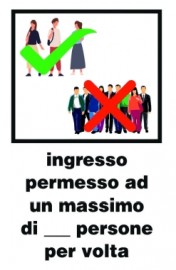 CARTELLO ADESIVO 150X200MM INGRESSO CONSENTITO - ARN PCD3