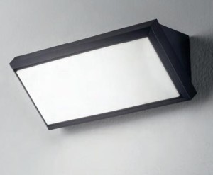 APPLIQUE LED DA PARETE 12W 4000K IP65 265X98X99MM ANTRACITE - ISY 306
