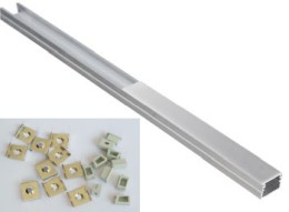PROFILO ALLUMINIO APPOGGIO 1PZ-2MT IP20 CON KIT - DRL PRAP20-2MK