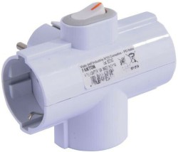ADATTATORE TRIPLO SPINA SCHUKO 2P+T 16A + 3 PRESE SCHUKO BIA - FME 82260
