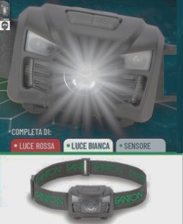 LAMPADA DA TESTA RICARICABILE CON SENSORE - FME 62569