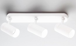 FARETTO DA PARETE 3 LUCI BIANCO ORIENTABILE 380X55X185 GU10 - ISY 758