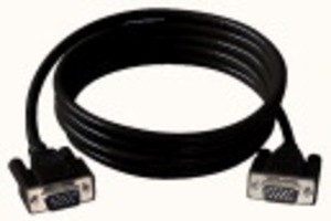 CAVO PER MONITOR VGA 0,50MT 15HD/15HD PIN MASCHIO NERO - ERT 421100500