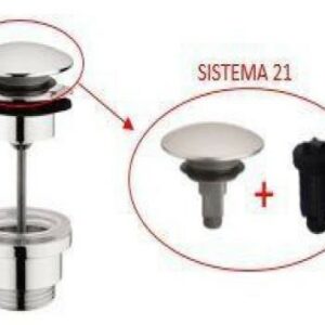 CLIC CLAC 1"1/4 IN OTTONE CROMATO COVER TONDA - DBR S-994/C