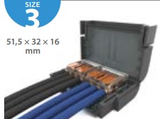 SHELLBOX FLAT323 MINIBOX+MORSETTI 3 LEVE 600V - ETL MJBF323