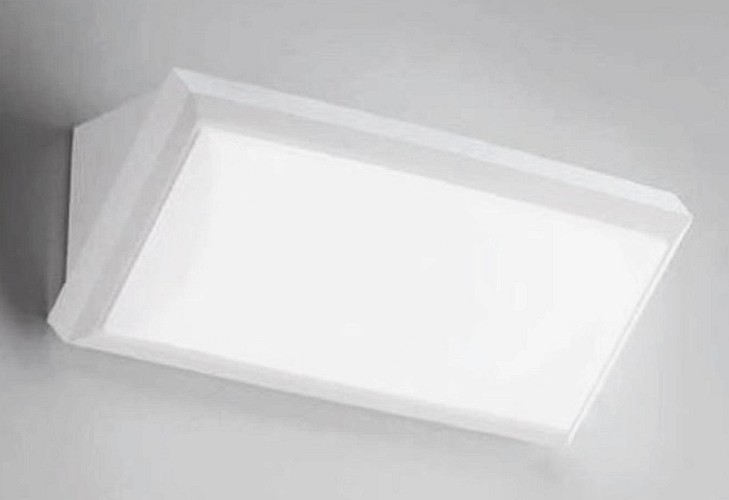 APPLIQUE LED DA PARETE 12W 3000K IP65 265X98X99MM BIANCO - ISY 307W