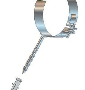 COLLARI X CANNE FUMARIE INOX CON BARRA LUNGA ATT.M8 D.130 - CORD 3305055261100