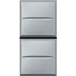AXOLUTE - DOPPIO PULSANTE 1P NO 10A CHIARO - BTI HC4036