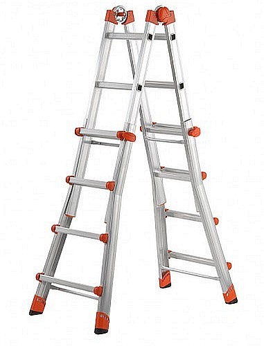 SCALA TELESCOPICA 5+5 ALLUMINIO EN131 150KG H.4,8 MAX - GIER AL040
