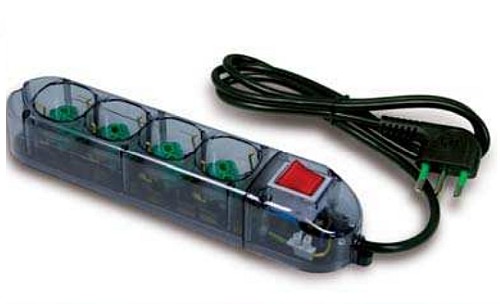 MULTIPRESA 4 USCITE SCHUKO CON INTERR. TRASP. CAVO 3G1 1,5MT - FME 41083-0065E