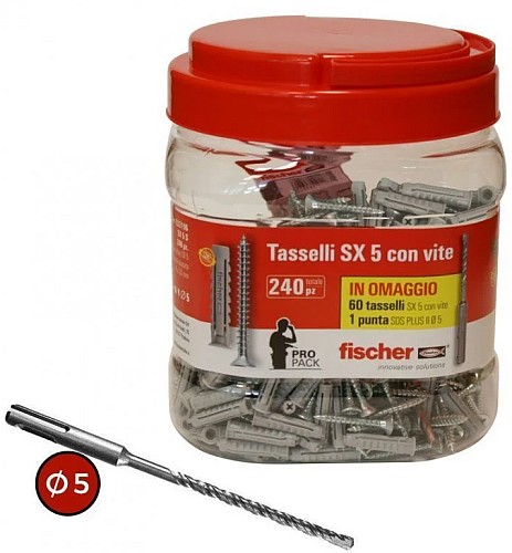 SX 5 S (BARATTOLO PROPACK 240PZ+ PUNTA SDS PLUS II D.5) - FIS 00533196