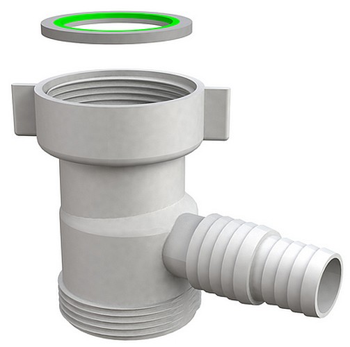 ATTACCO LAVATRICE SOTTOPILETTA 1"1/2 CON DEFLETTORE ANTIRIFL - DIA 372401108