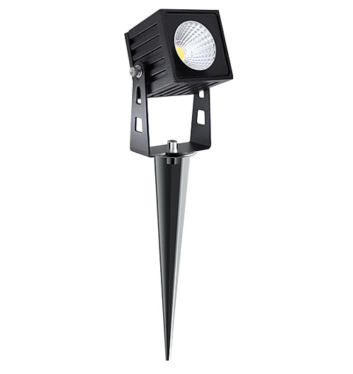 PICCHETTO LED 7W QUADRATO NERO 3000K 450LM IP65 ZAS SQUARE - BEN 4692