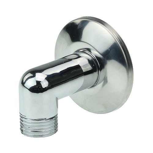 GOMITO SALISCENDI 1/2X1/2 ROSONE INOX CROMATO - DBR D-GXXX