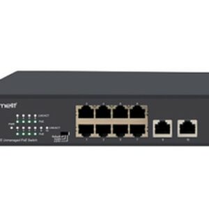SWITCH 8 PORTE POE + 2 UPLINK 10/100 - COE IPSWP08N100A