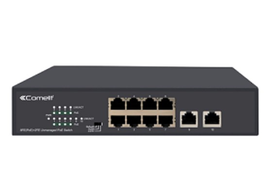 SWITCH 8 PORTE POE + 2 UPLINK 10/100 - COE IPSWP08N100A