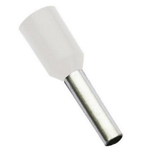 TUBETTI TERMINALE PREISOLATO BIANCO SEZ.0,25MM L.8 - EGR 502