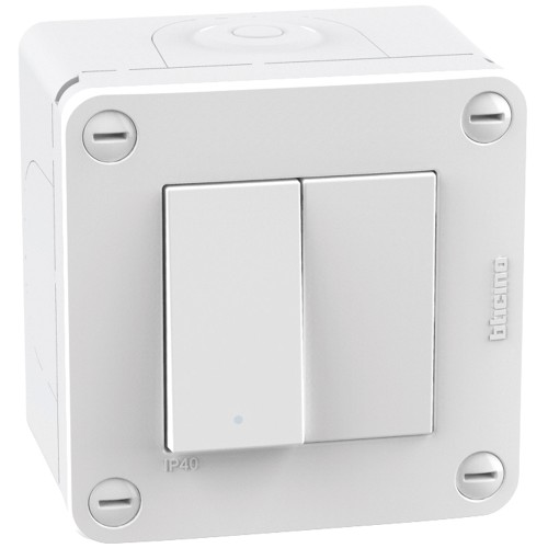MATIXGO - SCATOLA IP40 + INT 2M WHITE - BTI 28402W1