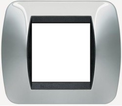 PLACCA 2F CROMO LUCIDO LIVING INT.-PZ.10 - BTI L4802CR