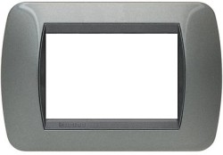 PLACCA 3F ACCIAIO SCURO LIVI-I - PZ.40 - BTI L4803AC