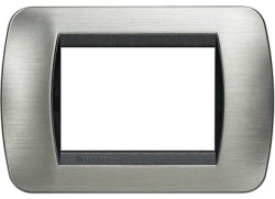 PLACCA 3F ACCIAIO SPAZZOLATO LIVI-I - - BTI L4803ACS