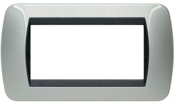 PLACCA 4 MOD.ALLUMINIO LIV.INT.-PZ.5 - BTI L4804AL