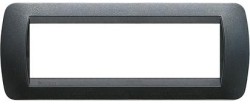 PLACCA 7P PLASTICA ACCIAIO LIVING-I - PZ.5 - BTI L4807PA