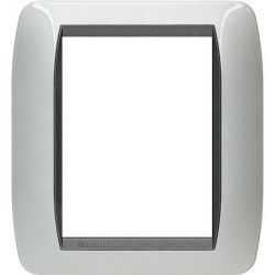 LIVING INT - PLACCA 3+3 POSTI ALLUMINIO - BTI L4826AL