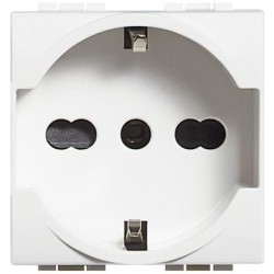 PRESA UNEL E BIPASSO 2P+T 10/16A LIGHT - PZ.40 - BTI N4140/16