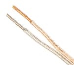 CAVO 2X1 PIATTINA POLARIZZATA TRASPARENTE BICOLORE ARG/ORO - CDR CS2X1TR