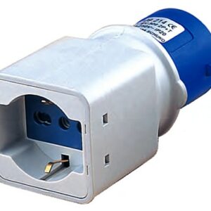 ADATTATORE CEE SPINA 2P+T 16A A PRESA SCHUKO-BIVALENTE - OVE 20553