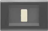 LASER - PLACCA CLICK 1 FORO GRIGIO SCURO - NUV 2581/GS