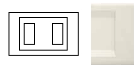 LASER - PLACCA CLICK 2 FORI AVORIO - NUV 2582/A