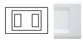 LASER - PLACCA CLICK 2 FORI BIANCO - NUV 2582/WH