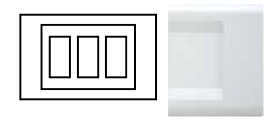 LASER - PLACCA CLICK 3 FORI BIANCA - NUV 2583/WH