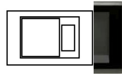 LASER - PLACCA CLICK UNEL + 1 FORO NERA - NUV 2588/N