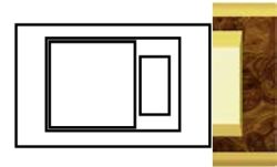LASER - PLACCA CLICK UNEL + 1 FORO RADICA ORO - NUV 2588/RO