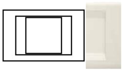 LASER - PLACCA CLICK 1 FORO UNEL AVORIO - NUV 2589/A