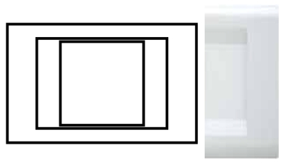 LASER - PLACCA CLICK 1 FORO UNEL BIANCA - NUV 2589/WH