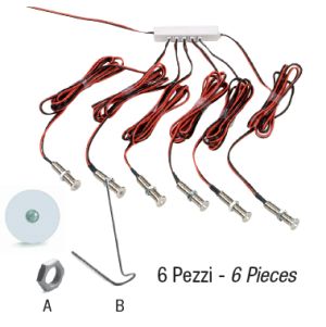 CIELO STELLATO 6X0.5W LED 3000K PUNTA-BIANCA - RLC RO0165