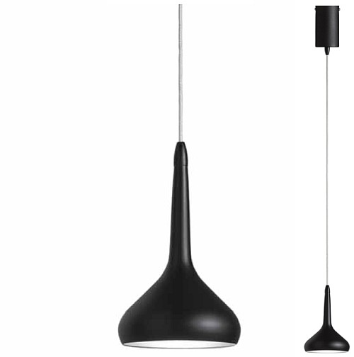BELLS SOSPENSIONE LED 8W 230V 3000K NERO/SILVER CON DRIVER - MCA 30309