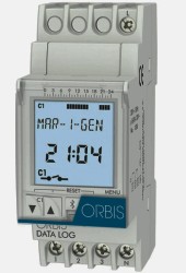 INTERRUTTORE ORARIO DIGITALE 2MOD. DATA LOG DIN2 - ORB OB174012