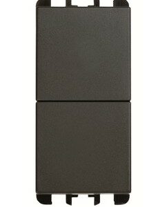 PULSANTE DOPPIO 1P NO 10A ANTRACITE - UTD 10138