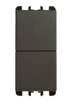 PULSANTE DOPPIO 1P NO 10A ANTRACITE - UTD 10138