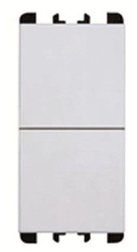 PULSANTE DOPPIO 1P NO 10A BIANCO - UTD 10138.B