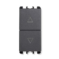 PULSANTE DOPPIO 1P NO 10A INTERBLOCCO ANTRACITE - UTD 10139