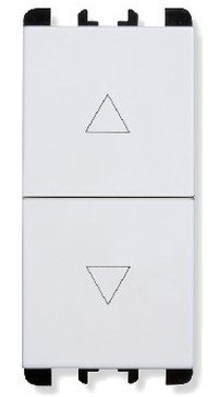 PULSANTE DOPPIO 1P NO 10A INTERBLOCCO BIANCO - UTD 10139.B