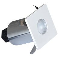 FARETTO LED INCASSO QUADRO 12V 3W 175M 4200K IP68 BIANCO - POP 400791BI-C