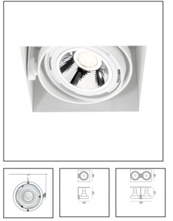 IN LIGHT BIANCO AR111 GU10 1X100W 230V - MCA 53394/GU10