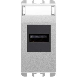 PRESA USB ALLUMINIO 1 MODULO - UTD 10451AL